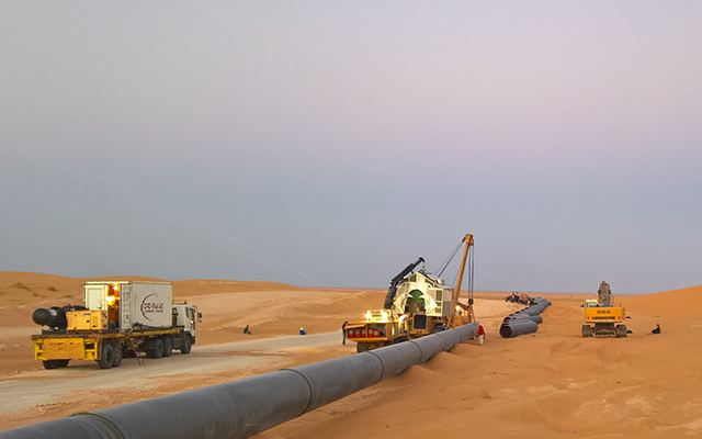 Строительство газопровода Al-Zour
